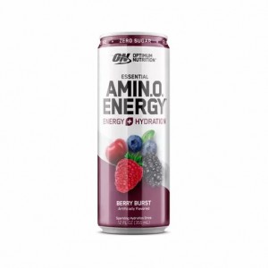 Optimum Nutrition ESSENTIAL AMIN.O. ENERGY+ Electrolytes Sparkling Berry Burst 355ml * 12 Cans (12 Servings) | 36089SEZU