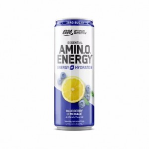 Optimum Nutrition ESSENTIAL AMIN.O. ENERGY+ Electrolytes Sparkling Blueberry Lemonade 355ml * 12 Cans (12 Servings) | 23915TYNC