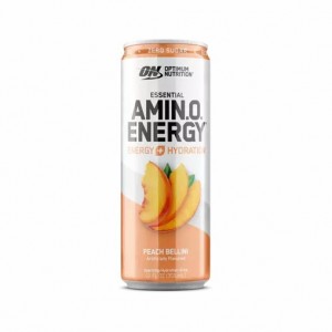 Optimum Nutrition ESSENTIAL AMIN.O. ENERGY+ Electrolytes Sparkling Peach Bellini 355ml * 12 Cans (12 Servings) | 95168IALX