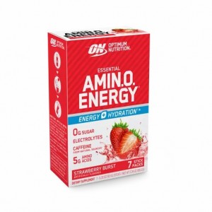 Optimum Nutrition Essential AMIN.O. ENERGY + Electrolytes Strawberry Burst 7 Stick Packs (7 Servings) | 57610FNMZ