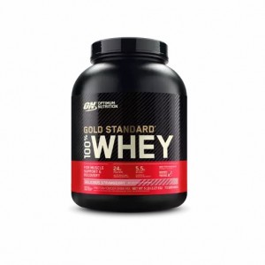 Optimum Nutrition GOLD STANDARD 100% WHEY™ Delicious Strawberry 5 lb (73 Servings) | 48637KCUS