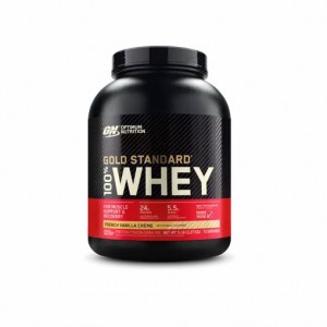 Optimum Nutrition GOLD STANDARD 100% WHEY™ French Vanilla Creme 5 lb (73 Servings) | 61308JUIZ