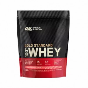 Optimum Nutrition GOLD STANDARD 100% WHEY™ Strawberries & Cream 1.5 lb (22 Servings) | 13065ADWT