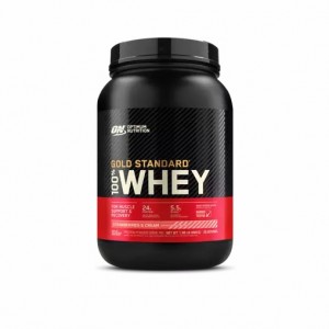 Optimum Nutrition GOLD STANDARD 100% WHEY™ Strawberries & Cream 2 lb (29 Servings) | 67053TJZW