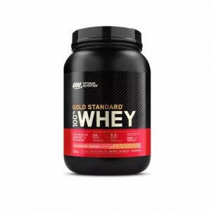 Optimum Nutrition GOLD STANDARD 100% WHEY™ Strawberry Banana 2 lb (30 Servings) | 57634AHXR