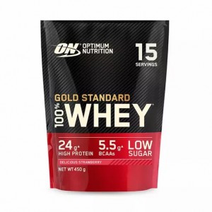 Optimum Nutrition Gold Standard 100% Whey Protein Powder Delicious Strawberry 450 grams (15 Servings) | 47352LFBX