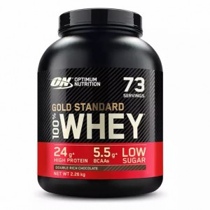 Optimum Nutrition Gold Standard 100% Whey Protein Powder Double Rich Chocolate 2.26 kg (76 Servings) | 10937KNGO