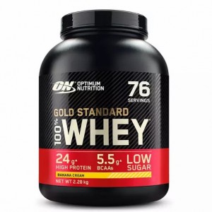 Optimum Nutrition Gold Standard 100% Whey Protein Powder Banana Cream 2.28 kg (76 Servings) | 03247NYVA