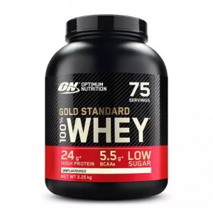 Optimum Nutrition Gold Standard 100% Whey Protein Powder Unflavoured 2.25 kg (75 Servings) | 84257LWGA