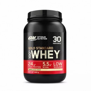 Optimum Nutrition Gold Standard 100% Whey Protein Powder Vanilla Ice Cream 900 grams (30 Servings) | 42137TJCS