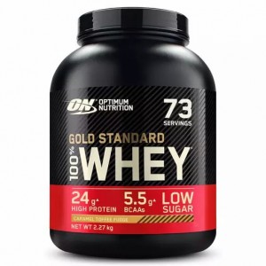 Optimum Nutrition Gold Standard 100% Whey Protein Powder Caramel Toffee Fudge 2.27 kg (73 Servings) | 74195XLAM