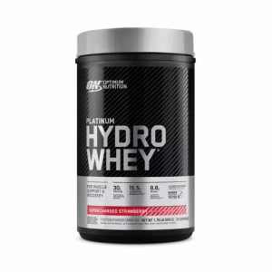 Optimum Nutrition PLATINUM HYDROWHEY™ Supercharged Strawberry 1.76 lb (20 Servings) | 02856BLZM