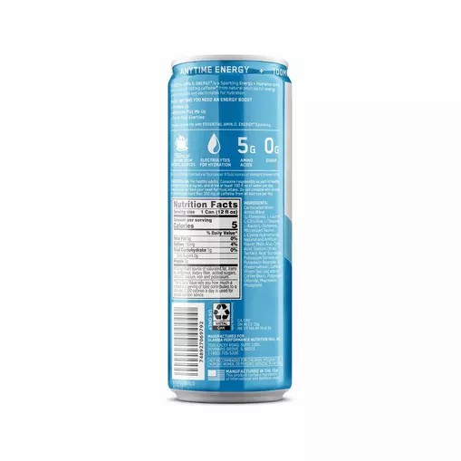 Optimum Nutrition ESSENTIAL AMIN.O. ENERGY+ Electrolytes Sparkling *new* Blue Raspberry Rush 355ml * 12 Cans (12 Servings) | 63580DXWL