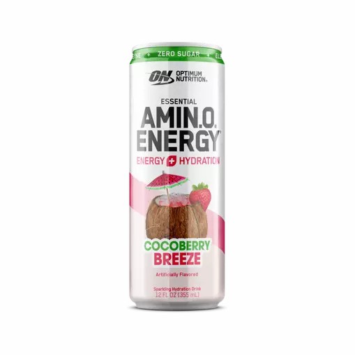 Optimum Nutrition ESSENTIAL AMIN.O. ENERGY+ Electrolytes Sparkling *new* Cocoberry Breeze 355ml * 12 Cans (12 Servings) | 30176GXDA