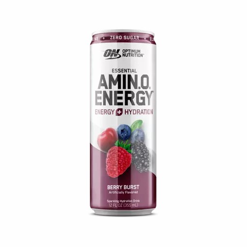 Optimum Nutrition ESSENTIAL AMIN.O. ENERGY+ Electrolytes Sparkling Berry Burst 355ml * 12 Cans (12 Servings) | 36089SEZU