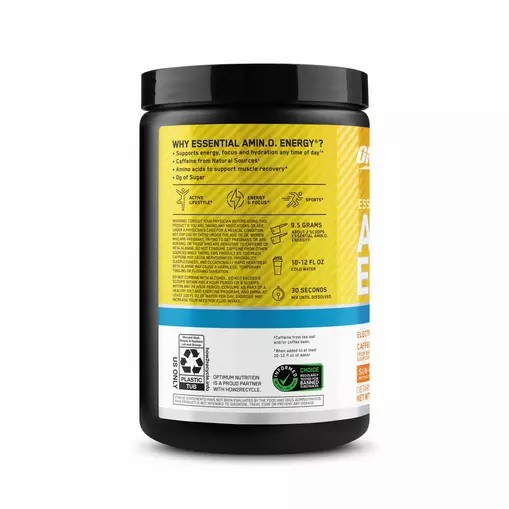 Optimum Nutrition Essential AMIN.O. ENERGY + Electrolytes *new* Sun-kissed Citrus 0.63 lb (30 Servings) | 63947GEBO