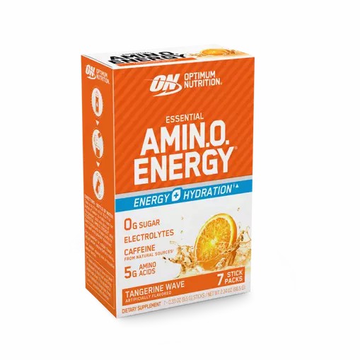 Optimum Nutrition Essential AMIN.O. ENERGY + Electrolytes Tangerine Wave 7 Stick Packs (7 Servings) | 28046OQZH