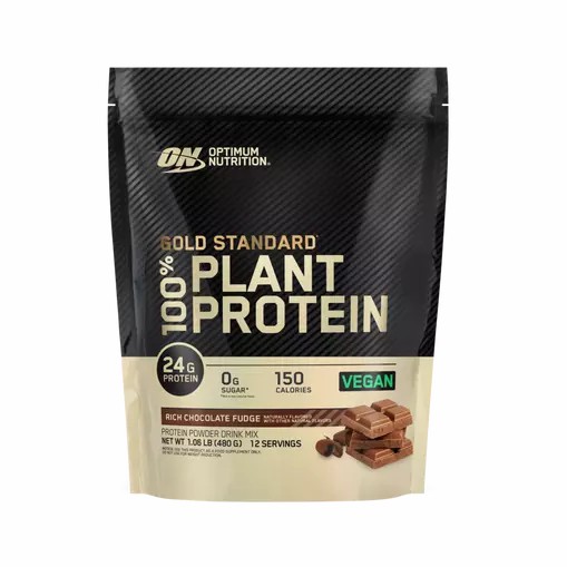 Optimum Nutrition GOLD STANDARD® 100% Plant Rich Chocolate Fudge 1.06 lb (12 Servings) | 91784NWEZ