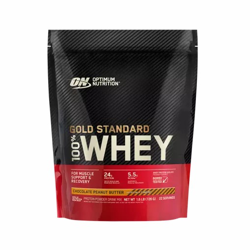 Optimum Nutrition GOLD STANDARD 100% WHEY™ Chocolate Peanut Butter 1.5 lb (22 Servings) | 76384ZMQJ