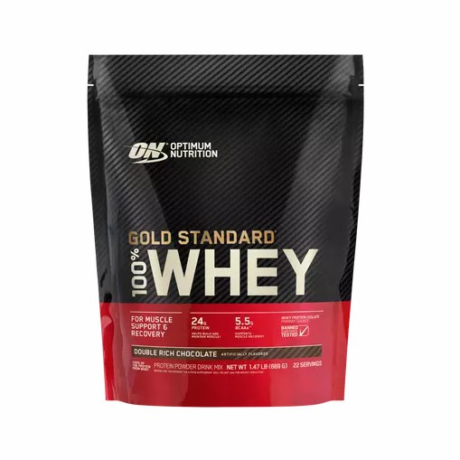 Optimum Nutrition GOLD STANDARD 100% WHEY™ Double Rich Chocolate 1.5 lb (22 Servings) | 72640PAFN