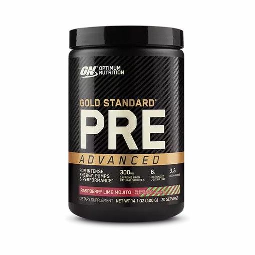 Optimum Nutrition GOLD STANDARD® Pre Advanced Raspberry Lime Mojito 0.88 lb (20 Servings) | 60941FQYN