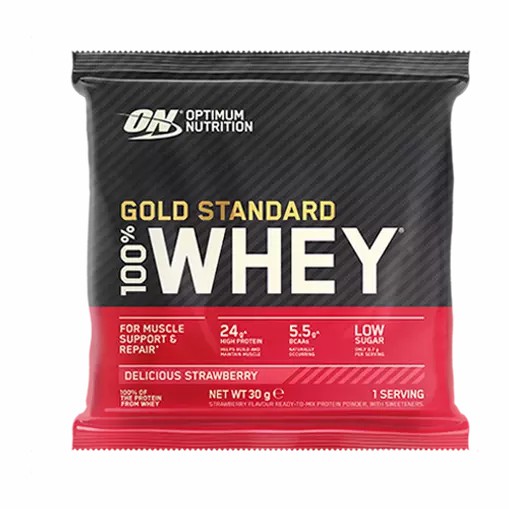 Optimum Nutrition Gold Standard 100% Whey Powder Sachets Delicious Strawberry 1 sachet (30 grams) | 51832JHGN