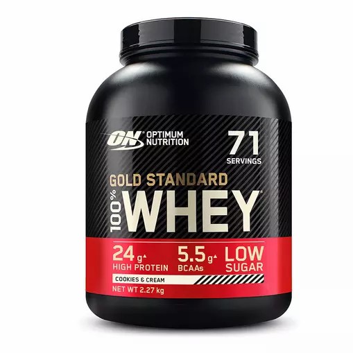 Optimum Nutrition Gold Standard 100% Whey Protein Powder Cookies & Cream 2.27 kg (71 Servings) | 27819VRPJ