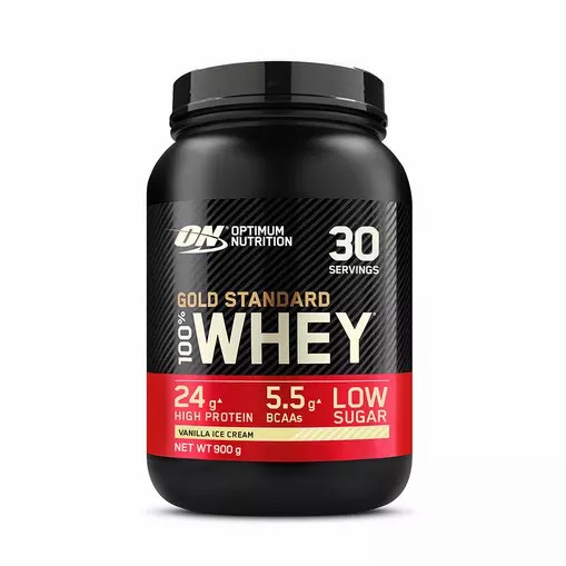 Optimum Nutrition Gold Standard 100% Whey Protein Powder Vanilla Ice Cream 900 grams (30 Servings) | 42137TJCS