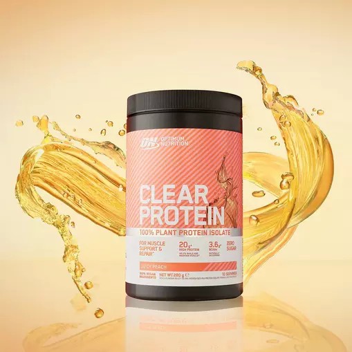 Optimum Nutrition ON Clear Protein 100% Plant Protein Isolate Juicy Peach 280 grams (10 Servings) | 57290DKNB