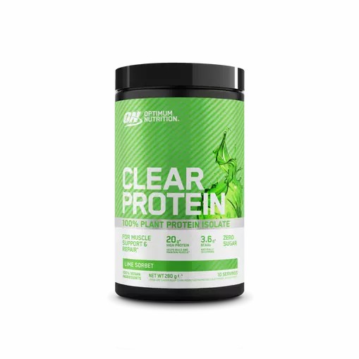 Optimum Nutrition ON Clear Protein 100% Plant Protein Isolate Lime Sorbet 280 grams (10 Servings) | 57826THFP