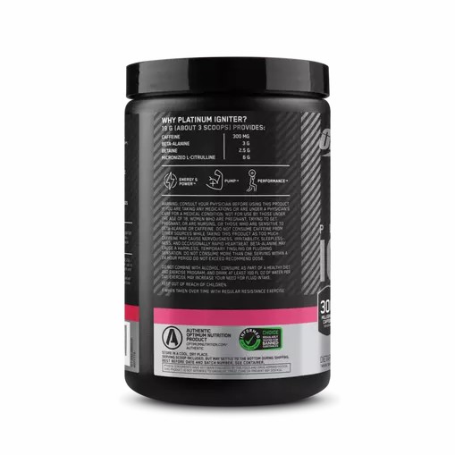 Optimum Nutrition Platinum Igniter Berry Lemonade Blast 0.84 lb (20 Servings) | 82031JQRM