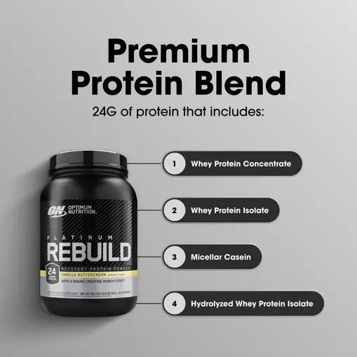 Optimum Nutrition Platinum Rebuild Vanilla Buttercream 1.63 lb (20 Servings) | 02147WPSG